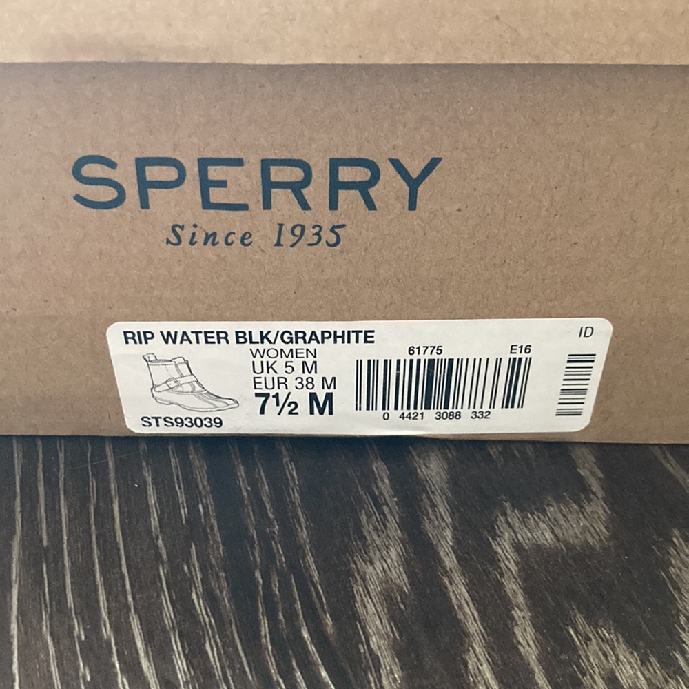 Sperry Top-Sider Rip Water Duck/Rain Boot Graphite/Black - Picture 9 of 9